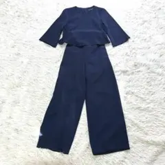 ZARA ザラ オールインワン ネイビー 紺 セットアップ風 バックリボン XSのサムネイル