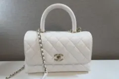 【新品未使用】CHANEL シャネル ココハンドル 24cm ホワイトのサムネイル