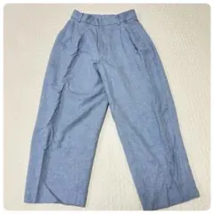 【極美品】アンタイトル × パオレッティ ワイドパンツ ライトブルー 0 XS