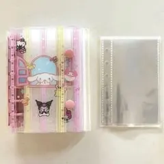 即日発送⭐︎サンリオキャラクターズ　A7バインダークリアシール帳セット【ピンク】