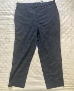 GU メンズパンツ イージーアンクルパンツ チェック柄 Lサイズ