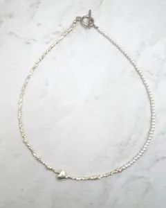 niconico様専用ページ★ パールビーズ×ハートのカレンシルバーコンビ