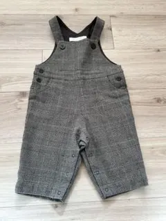 チェック柄オーバーオール 80