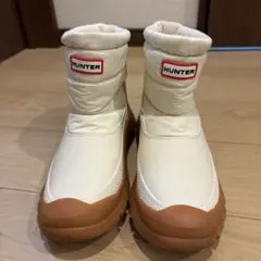 HUNTER ホワイト スノーブーツ