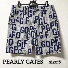 【お値下げ】【美品】PEARLY GATES ハーフパンツ ゴルフ PEARLY GATES パーリーゲイツ 2025年 ハーフパンツ 総柄 ネイビー系 4