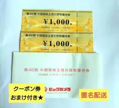 ビックカメラ 株主優待券2,000円