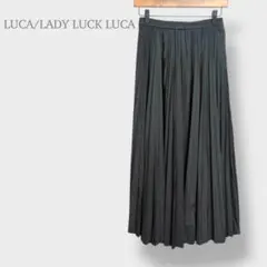 【ルカ/レディラックルカ】プリーツスカート　ロング　ウエストゴム　綺麗め　M