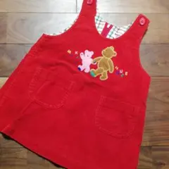 値下げ☆レトロ　ミキハウス ワンピース ジャンパースカート　女の子　90cm