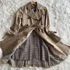 極美品✨　バーバリーブルーレーベル　トレンチ　ハニーベージュ　ノバチェック　38