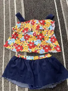 女の子用 セパレート水着 花柄 120cm