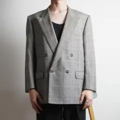 GIVENCHY チェック柄ダブルテーラードジャケット シルク混/BZ203のサムネイル