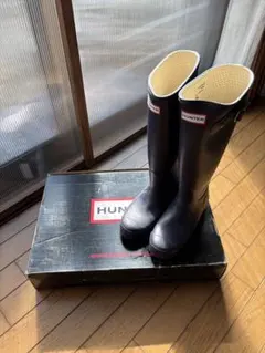HUNTER オリジナルトールブーツ ネイビー UK4（23cm）レインブーツ