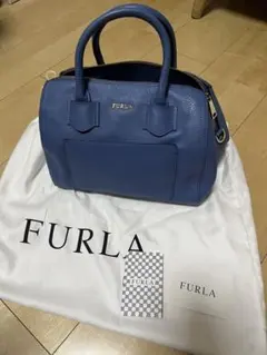 SCAPA スキャパ レザー ハンドバッグ ネイビー - メルカリ