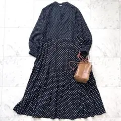 極美品✨23区 シャツワンピース ドット ロング丈 2way 大きめサイズ 44 極美品✨23区 シャツワンピース ドット ロング丈 2way 大きめサイズ 44