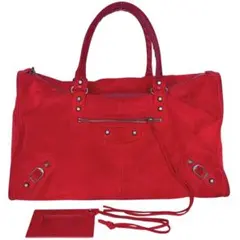 BALENCIAGA City シティ 赤 スエード レザー ヴィンテージのサムネイル