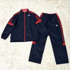 adidas アディダス ジャージ 上下 セットアップ 160 ネイビー レッド