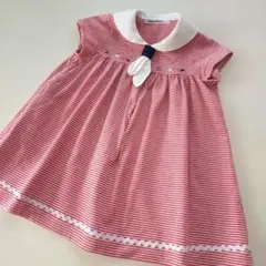 美品★2022SS★90cm familiar セーラー衿 半袖ワンピース