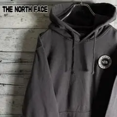 ザノースフェイス　スウェットパーカー　ワッペン刺繍ロゴ　バックプリント　メンズM
