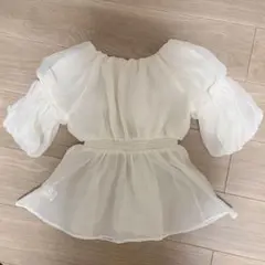 natural beauty basic シアーギャザーペプラムブラウスのサムネイル