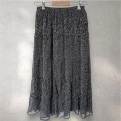 【新品✨タグ付】 コカ coca シフォン ティアード ロングスカート ドット柄