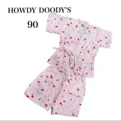 HOWDY DOODY'S 90サイズ 甚平 ピンク 金魚 夏祭り 花火 ラメ