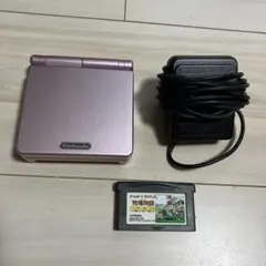 ゲームボーイアドバンスSP パールピンク 本体ソフトセット　ACアダプター付き