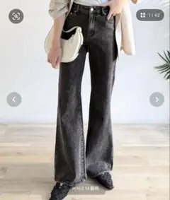 classicalelf フレアストレッチデニムパンツ L