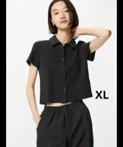 新品タグ付き☆UNIQLO ☆ブラック ミニポロシャツ XL
