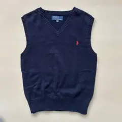 Polo by Ralph Lauren ネイビー Vネックベスト 120