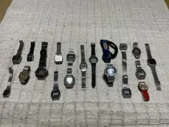 デジタル式腕時計19個セット。【セイコー、シチズン、カシオ、アルバ等】。
