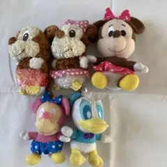 期間限定出品　ミッキー・ミニー・ドナルド ぬいぐるみ5体セット+おまけ1体