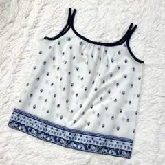 TOMMY HILFIGER トミーヒルフィガー 花柄 キャミソール 青 白 Sのサムネイル