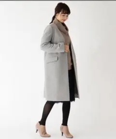 【1/13まで値下げ】index ノーカラーコート Mサイズ グレーのサムネイル
