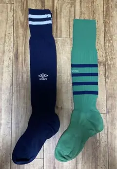 umbro ネイビー　ネイビーグリーン サッカーソックス　　　23