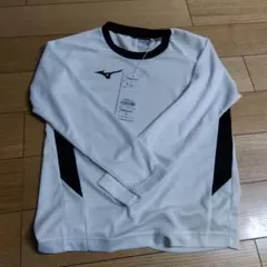 MIZUNO ミズノ 長袖フィールドシャツ 白 黒 130cm サッカー