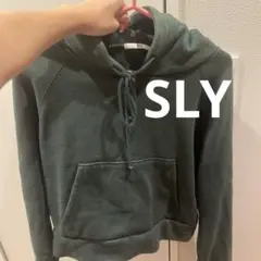 SLY グリーン フード付きパーカー
