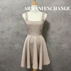 ARMANI EXCHANGE 上品 ノースリーブ フレア ワンピース ベージュのサムネイル