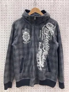Y2K UKロック パンク ストリート 古着 Beaumere チェックパーカーのサムネイル