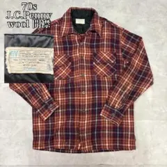 70年代 JC Penney 羊毛 開襟襯衫 vintage DM973