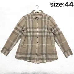 【美品】バーバリーロンドン　シャツ　メガチェック　ホースマーク　刺繍 42 バーバリーロンドン シャツ メガチェック ホース刺繍 42 XL