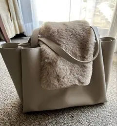 【新品タグ付】AZUL by moussyファー付トート A4 3WAY