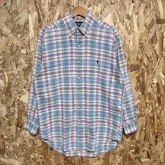 90s ラルフローレン BLAKE マドラスチェック ボタンダウン シャツ