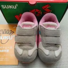 ASICS SUKU² ベビーシューズ ピンク/グレー
