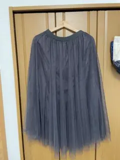チュールスカート グレー フリーサイズ