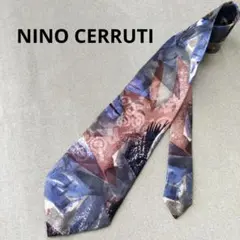 美品　NINO CERRUTI　ネクタイ　総柄　シルク　光沢感　高級感　匿名配送のサムネイル
