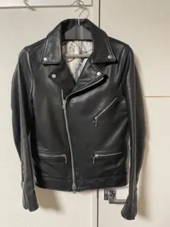 ブラック レザー ダブルライダースジャケット Mサイズ