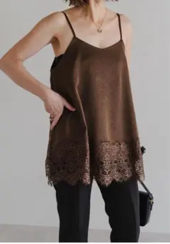 【新品】BONJOUR SAGAN レーストリムキャミソール