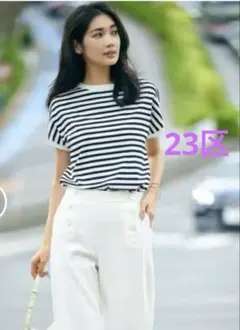 美品✨　23区　ボーダーニット（Tシャツ ）38のサムネイル