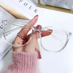 クリアメガネ　クリアサングラス　ブルーライトカット　伊達メガネ　だてめがね　透明