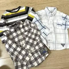 BeBe 長袖カットソー シャツ　3点まとめ売り100cm